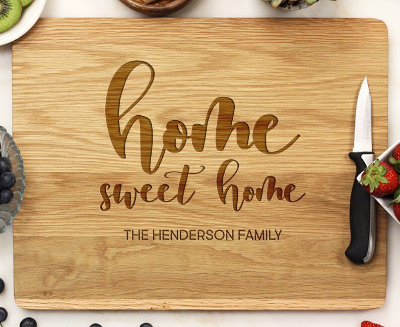 Custom Cutting Board Home Sweet Home Anniversary Gift Cutting Board Realtor Personalized Gift --23510-CUTB-003 Closing Gift Wedding