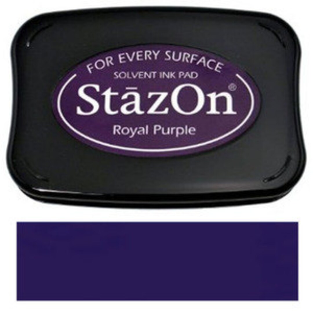 Royal Purple Stazon Permanent Ink Pad Purple Ink Pad 9312 Etsy