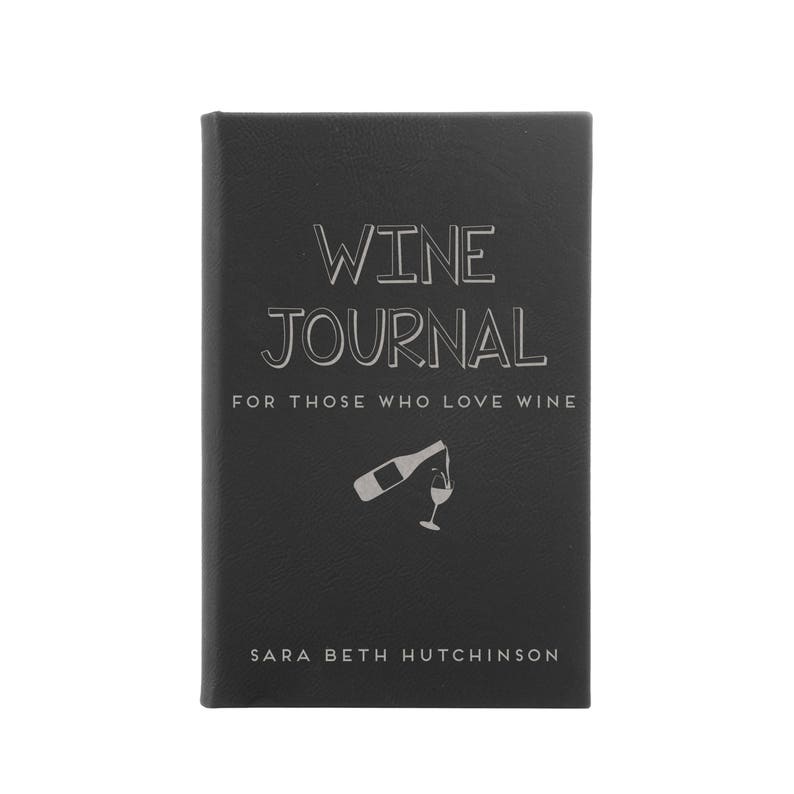 Wine Journal Leather Journal Personalized Leather Journal Etsy