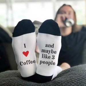 Coffee Socks, Funny Socks, Socks, Personalized Socks, Mothers day, Gift for mom, Custom Socks, Novelty Socks, Cool Socks --62337-SOX1-603
