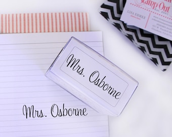 Custom Name Stamp, Teacher Stamp,  Self inking, Personalized Name signature stamp, Nurse or Doctor name on a stamp,  Signature stamp Stamper