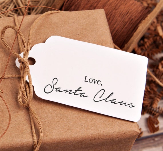 Santa Claus Signature Stamp, Gift from Santa, Customized Santa Tags, DIY Gift Tag, Holiday Stamp, Christmas Stamps --25153-CB10-000