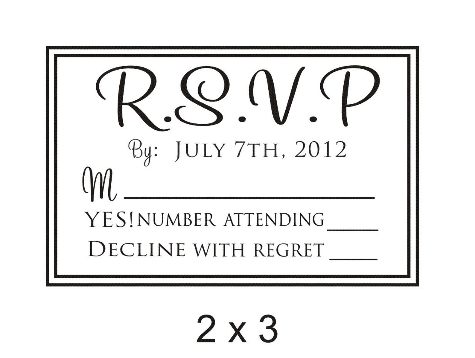 DIY Wedding Invitation Rubber Stamp Set With Invitation RSVP Etsy