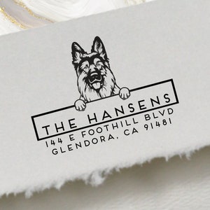 German Shepard Return Address Stamp, Your Dog on a Return address stamp, Return Address stamp, Personalized Address Stamp, Custom Stampers