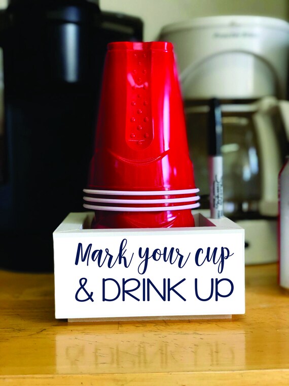 Drink Caddy Solo Cup Holder with Marker Solo Party Cup Holder Drunk AF