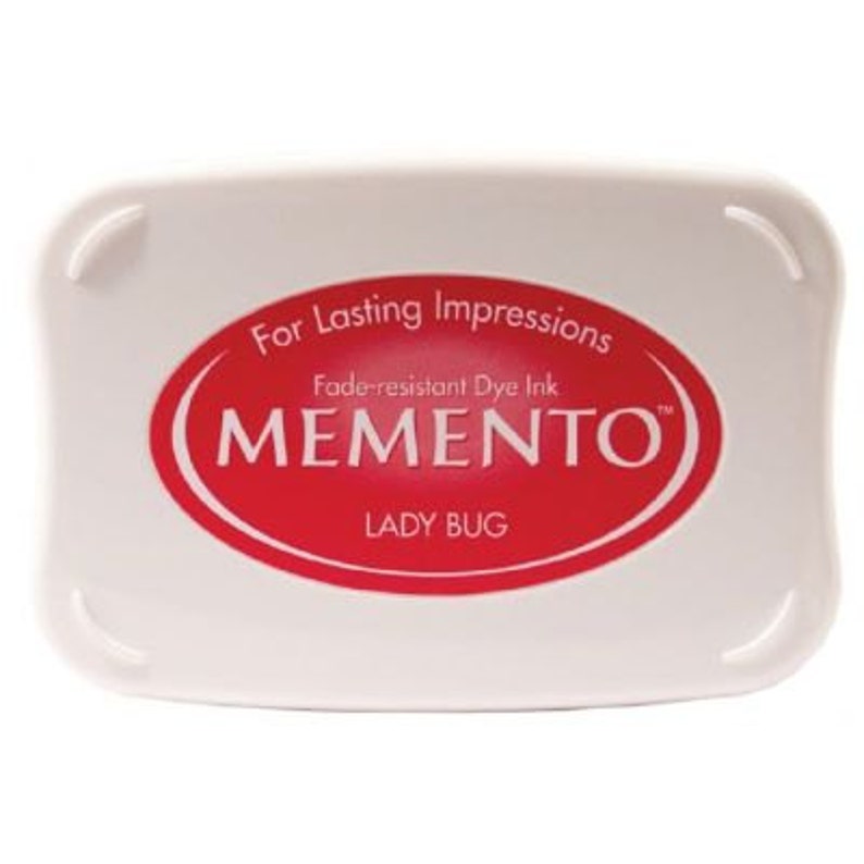 Red Ink pad for rubber stamps Lady bug memento rubber stamp ink Red Ink pad for rubber stamps Lady bug memento rubber stamp ink