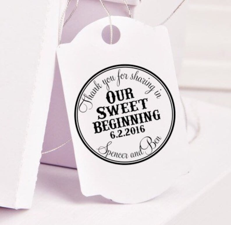 Custom Rubber Stamp to Create Wedding Favors Thank You for Etsy