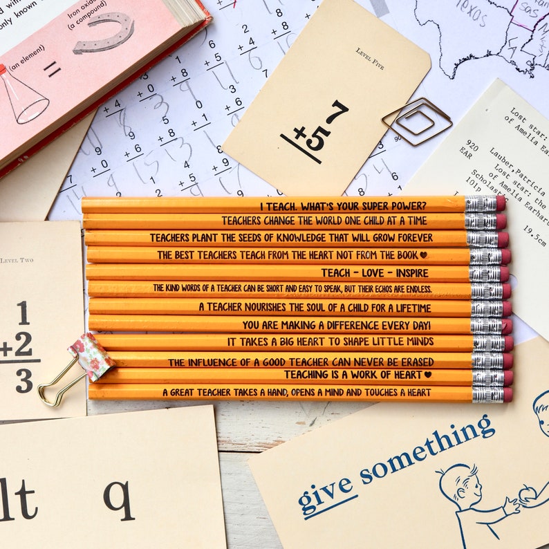 Teacher Appreciation Pencil Pencils for Teacher Gift for Etsy