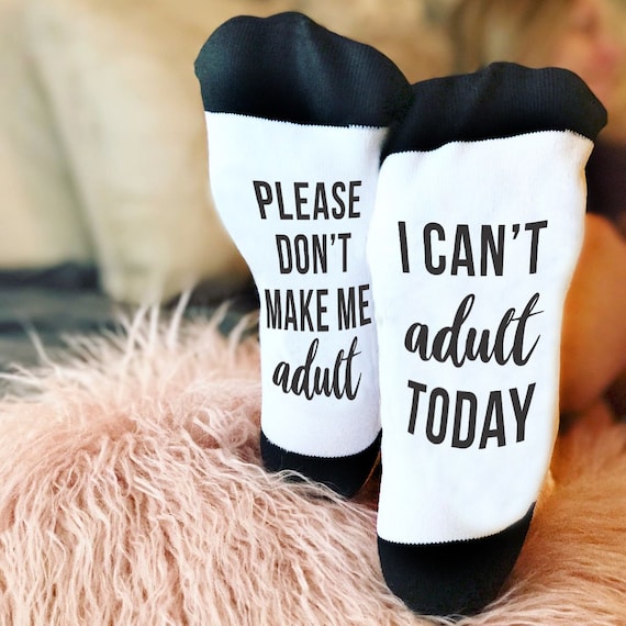Can't Adult Today, Funny Socks, Adulting, Socks, Personalized Socks, Custom  Socks, Novelty Socks, Novelty Gift, Cool Socks 62167-SOX1-603 -  Canada