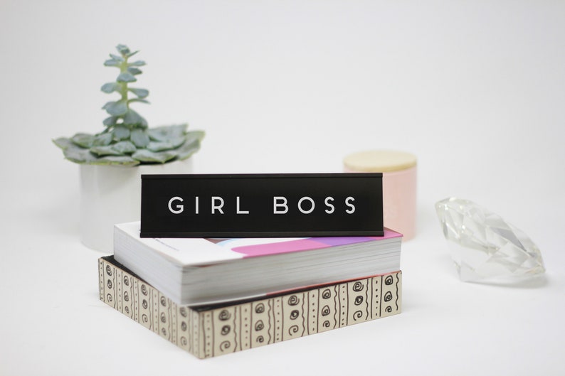 Girl Boss Desk Name Plate Fun Nameplate Accessories Funny Office Sign 33001 Dp01 530