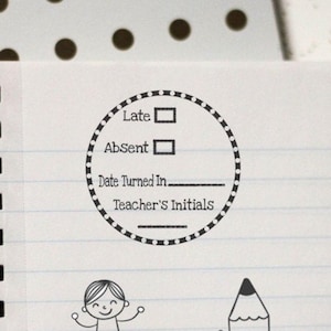 Teacher stamps Teacher stamp for grading Stamps teachers, Late Absent Work Teacher Stamp Self Inking Rubber Stamp, Teacher appreciation gift