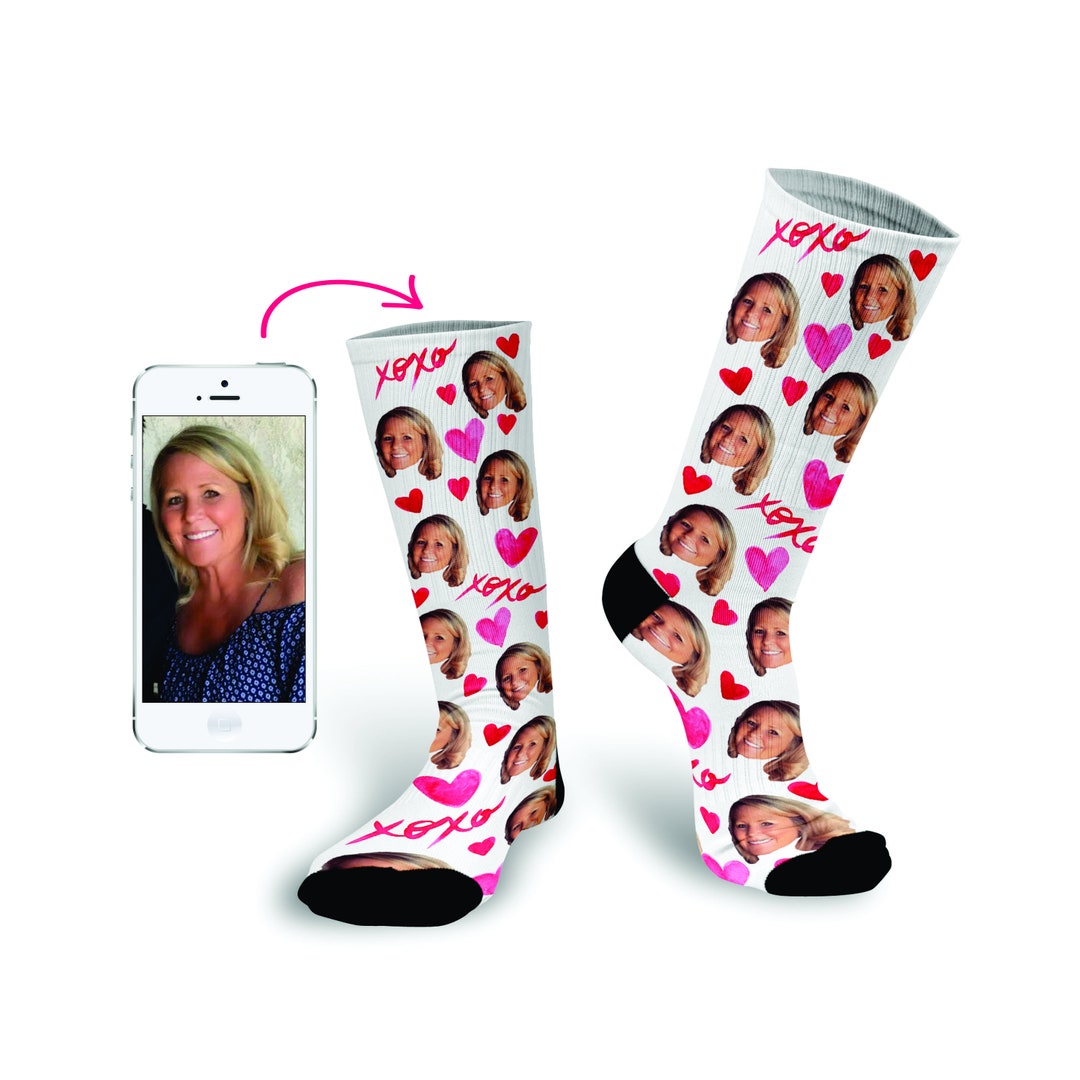 Face Socks, Valentines Day Gift, Photo Socks, Face on Socks, Valentines