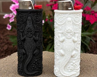 Alligator Lighter Sleeve for Standard BIC Lighters | Alligator Lighter Case | Reusable Lighter Cover | Free Shipping