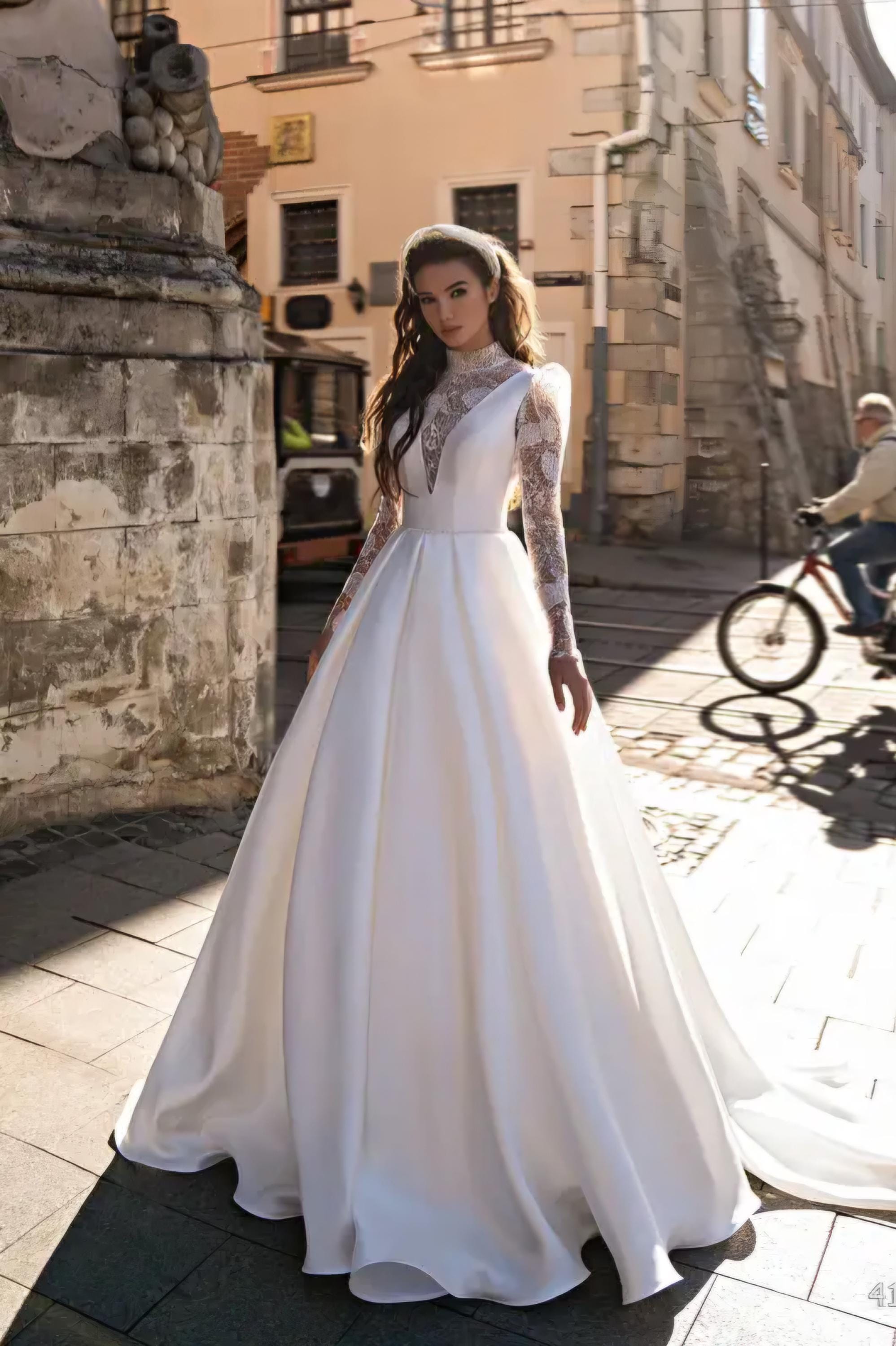 Illusion Sleeve Wedding Dress - Etsy