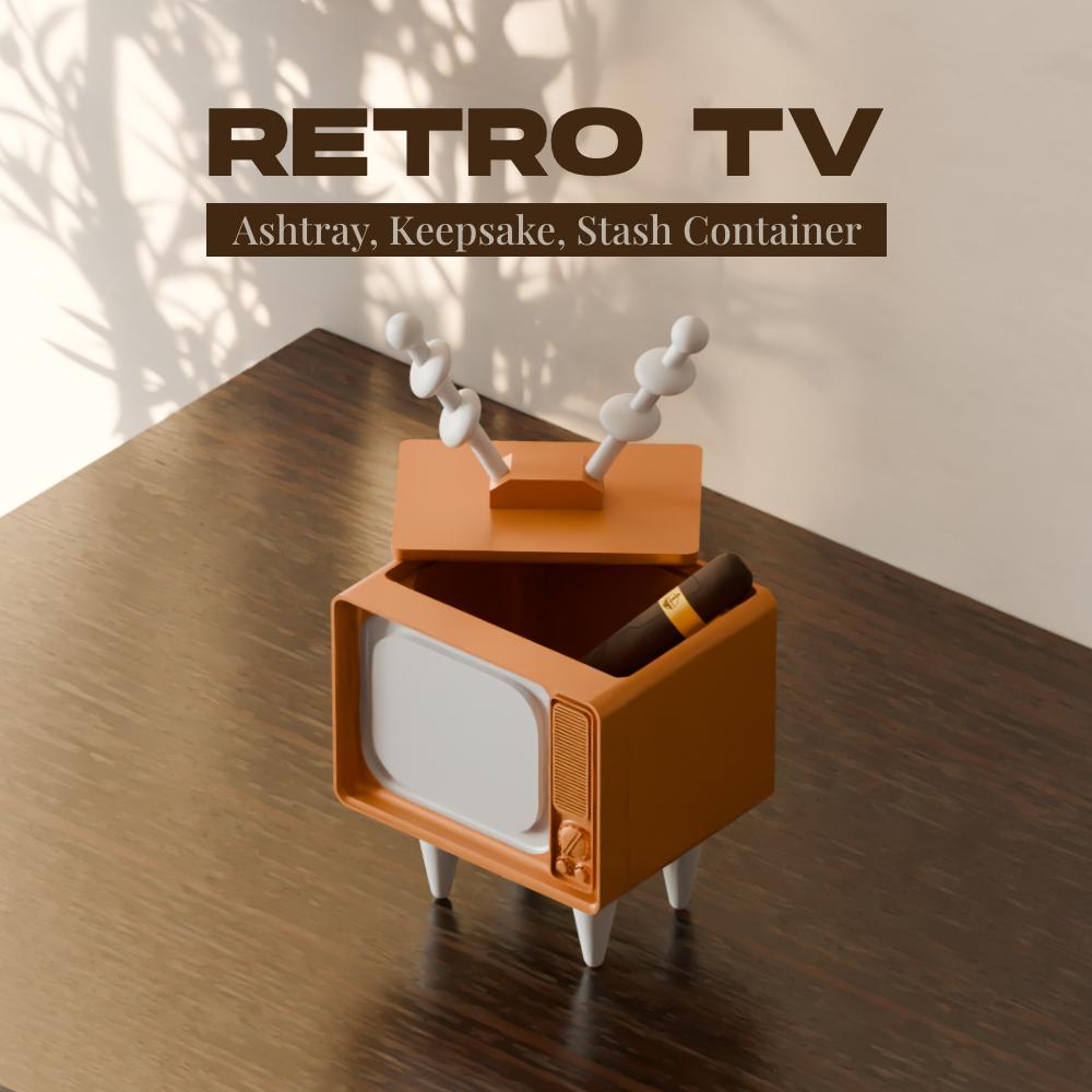 RETRO TV: Ashtray, Keepsake, Stash Container