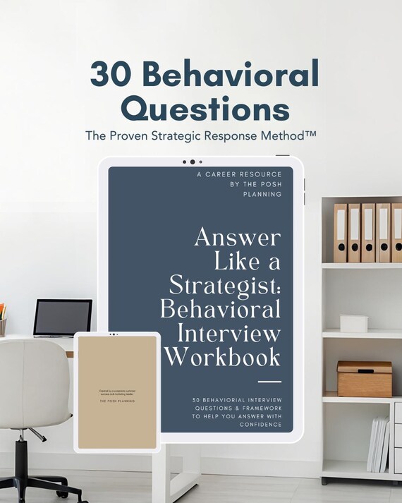 Behavioral Interview Questions Workbook | 50 Real Questions to Practice | Strategic Response Method™ | Interview Prep Guide
