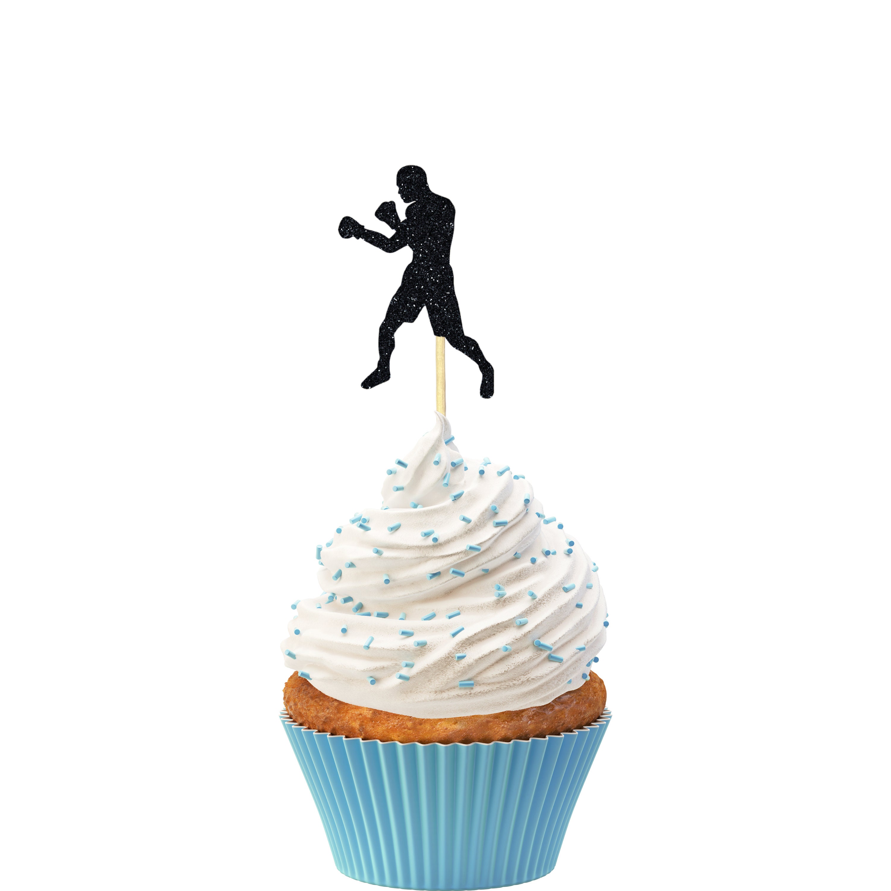 Boxer Cupcake Toppers, Gym Party Decor, Kickboxing Party Decor ...