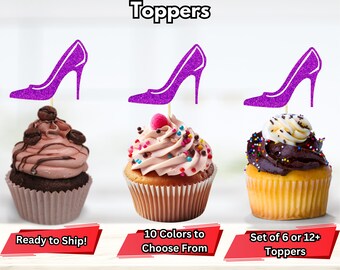 High Heel Schuh Cupcake Toppers, Fashionista Party Dekor, Stiletto Food Picks, Girls Night Party Decor, Junggesellinnenabschied Cupcake Toppers