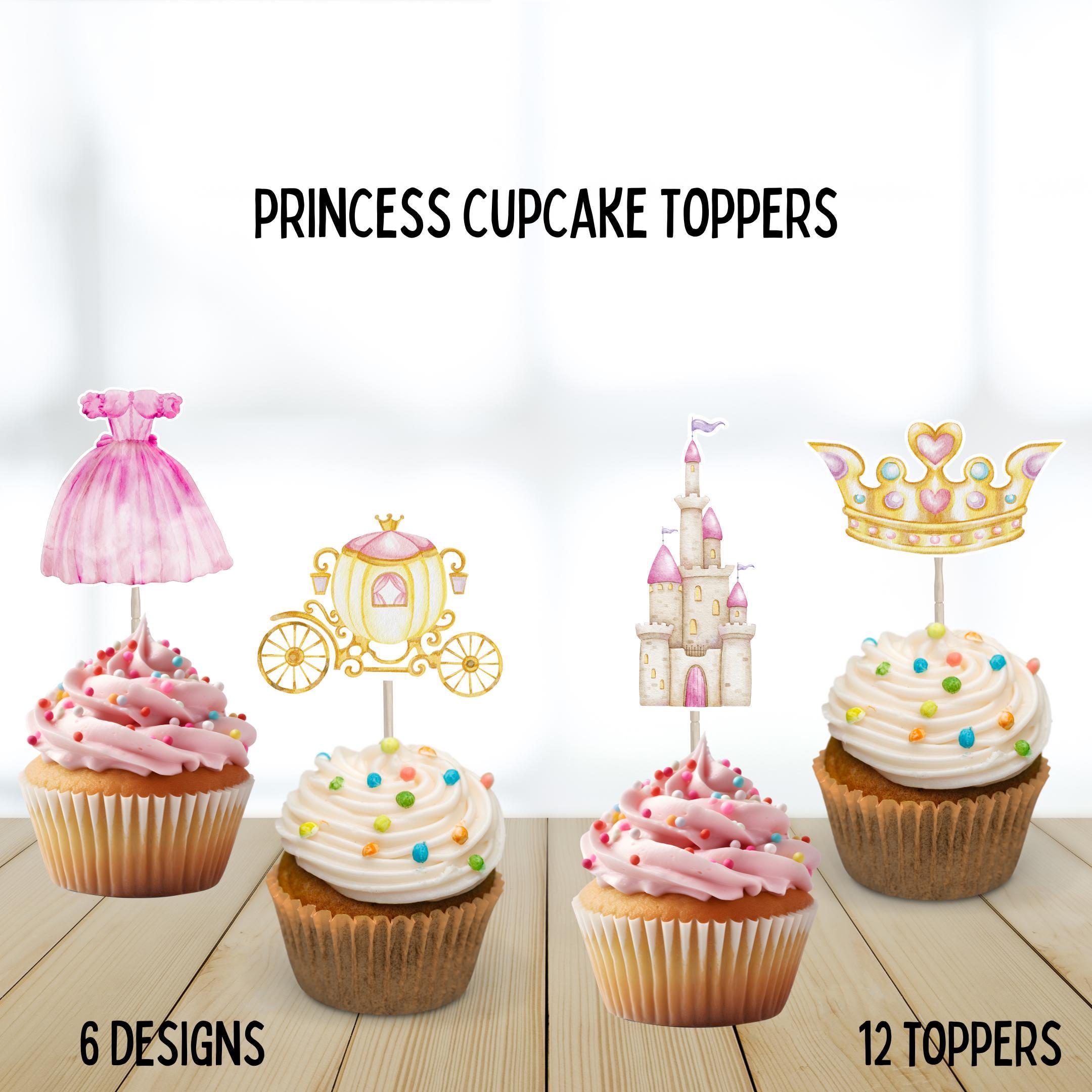 open lace back dress Princess Tiana Cupcake Toppers – Birthday Decorations – Centerpieces Cutouts