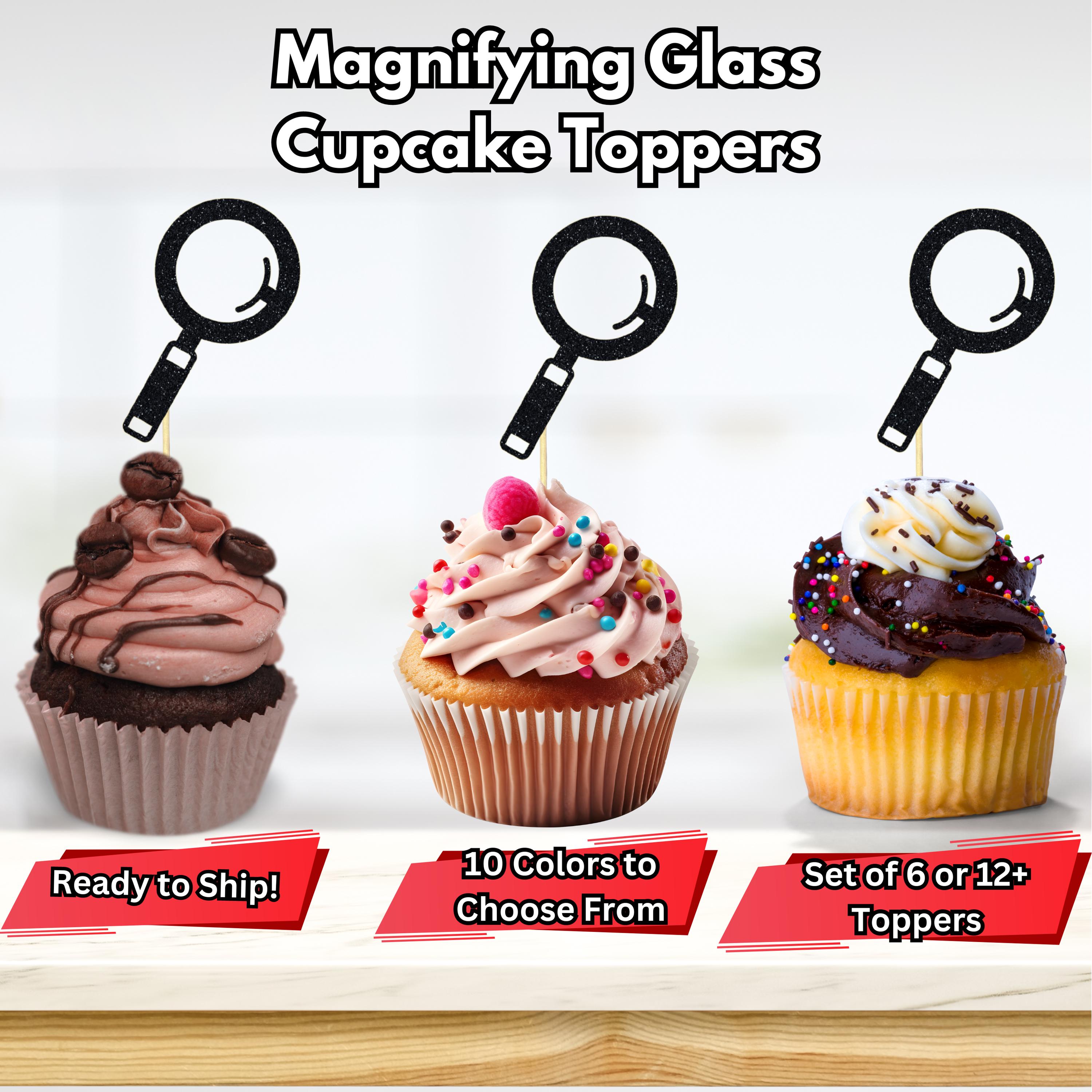Detektiv Cake Topper Set – 25 Stück, Für Kuchen & Cupcakes, Mottoparty-Deko