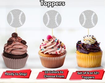 野球カップケーキトッパー、スポーツカップケーキトッパー、ソフトボールパーティーデコレーション、スポーツパーティーデコレーション、オールスター誕生日パーティー、バッティングケージパーティー