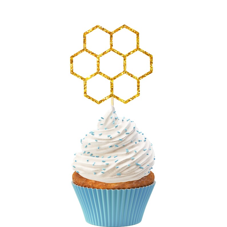 Sunflower Honeycomb Cupcake Picks (Pack Of 6) | BIG W - View #2