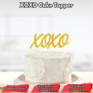 XOXO Cake Topper, Cake Topper Amore, Abbracci e Baci, Compleanno di San Valentino, Festa di San Valentino, Decorazioni per la festa di San Valentino