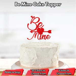 Decorazione per torta "Be Mine", decorazioni per feste di San Valentino, decorazione per torta di San Valentino, festa di San Valentino, cartello "Be Mine", decorazione per bouquet