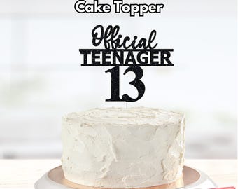 Official Teenager 13 Cake Topper, Thirteenth Birthday Party Supplies, 13th Birthday, 13th Birthday Decorations, Teenager Birthday Decor