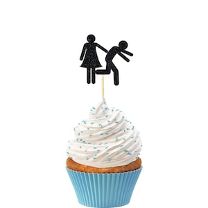Topper per cupcake sul divorzio, decorazioni per cupcake con un nuovo inizio, topper per divorziati AF, decorazioni per feste sul divorzio, divertenti topper per torte sul divorzio immagine 3