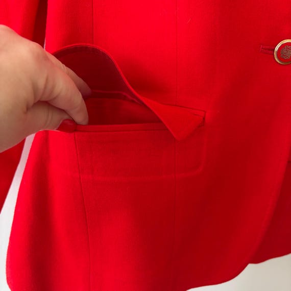 Vintage Pendleton Red Single Button Wool Blazer J… - image 3