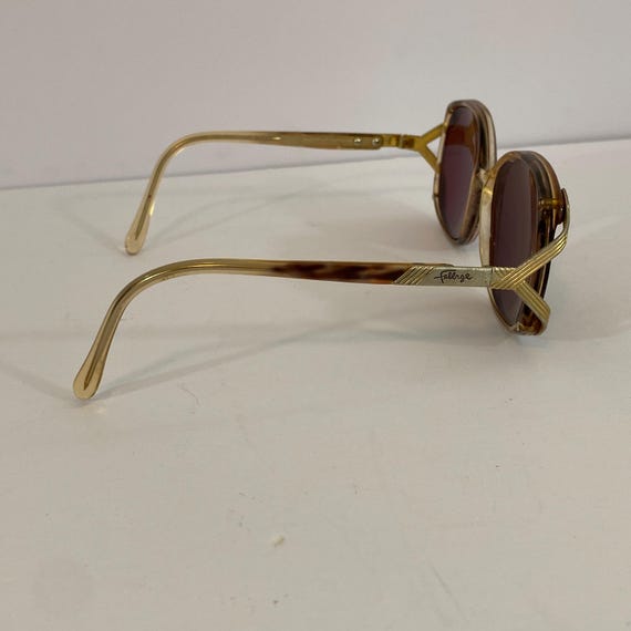 Vintage Faberge Sunglasses Gold Tortoise Frames View 2