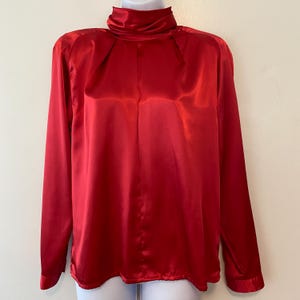 Vintage Jordan röd långärmad polotröja med knappar baktill