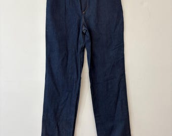 Jeans Luvit vintage de los años 70, pierna recta, lavado oscuro, 63,5 cm, talla 14 regular para niñas, nuevos sin usar.