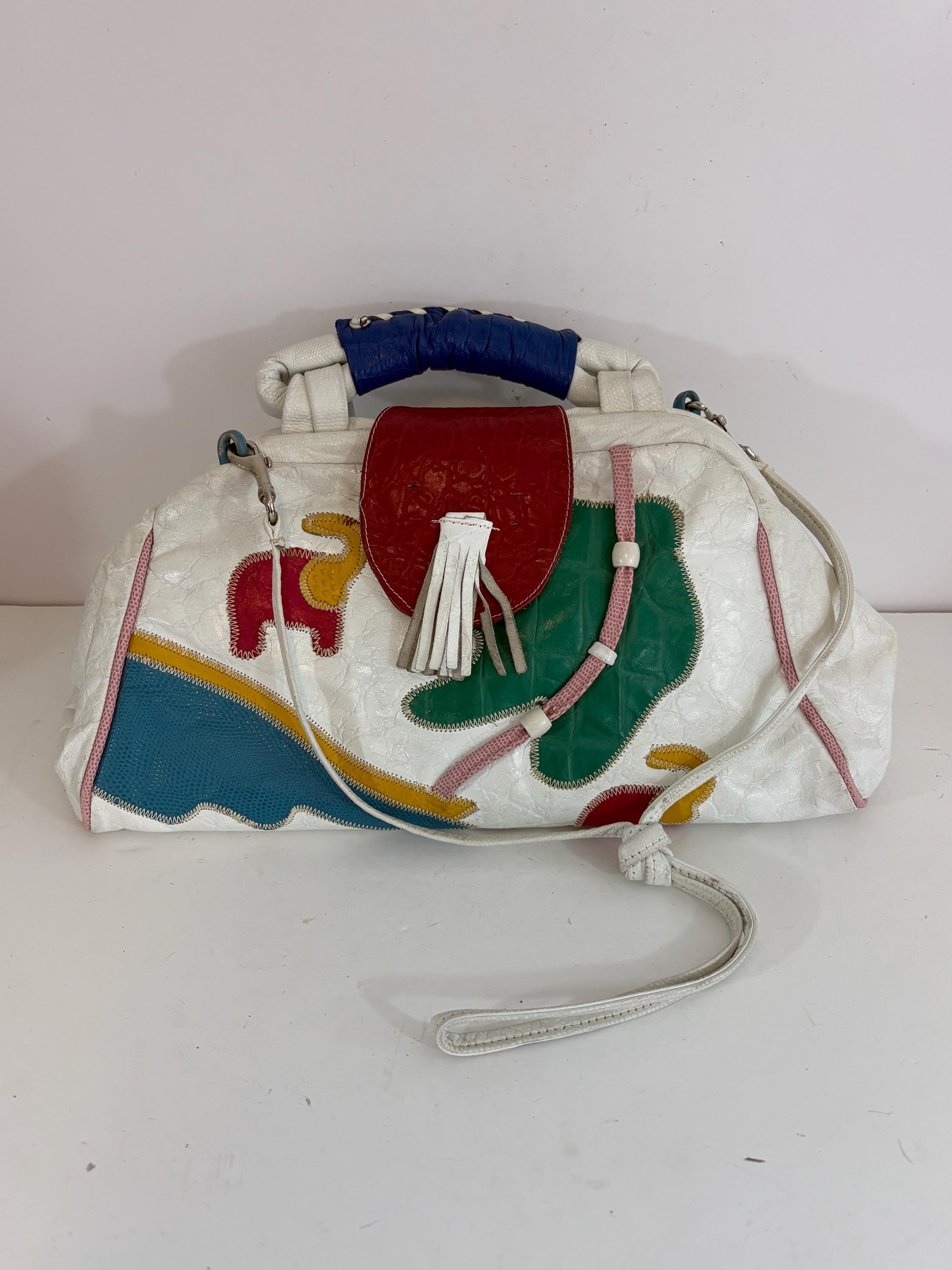 Vintage leather bag patchwork - Etsy 日本