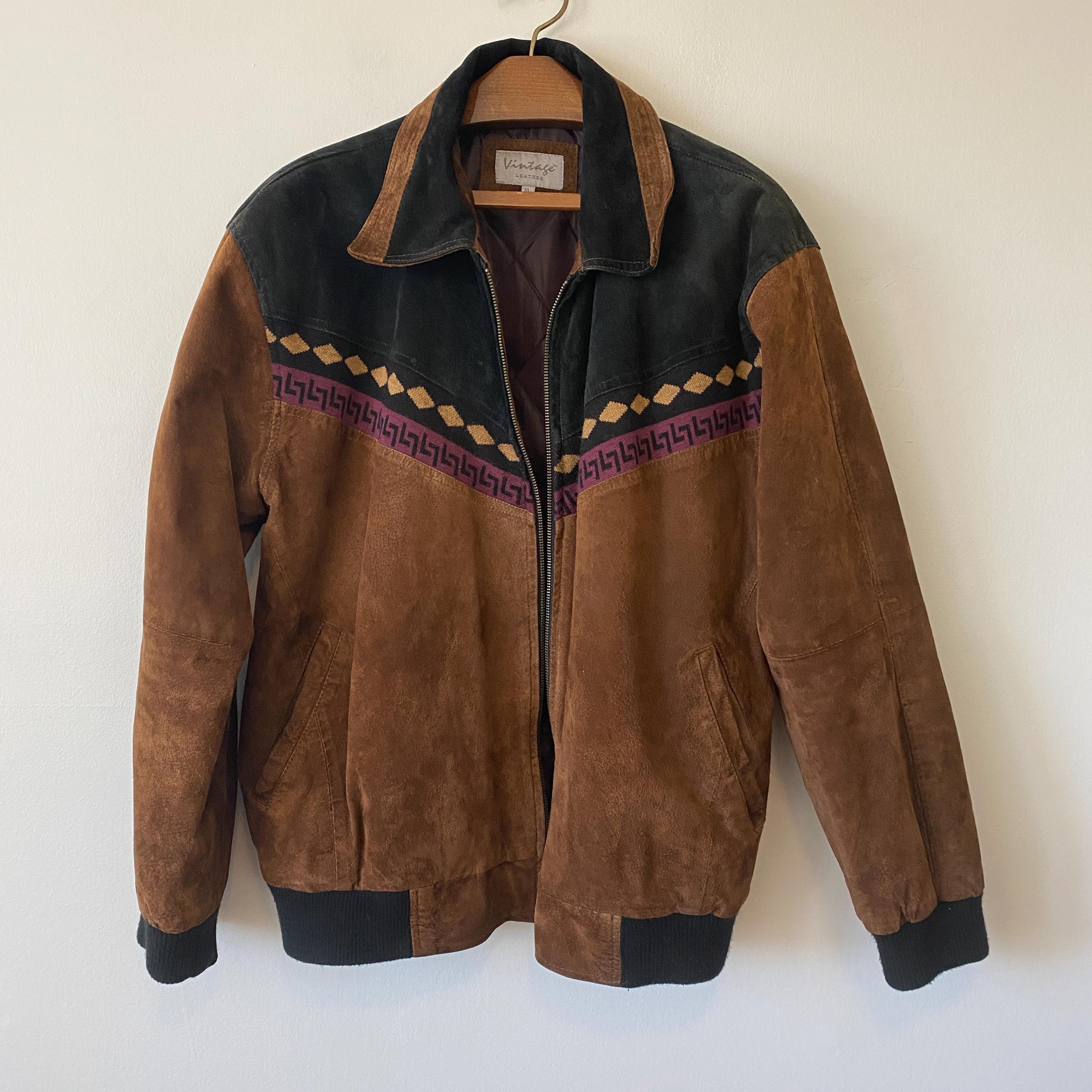 ジャケット・アウター 90s- used suede hunting zip coat padded VTG 90s Y2K Gap Suede Leather Bomber Zip Up Jacket Brown