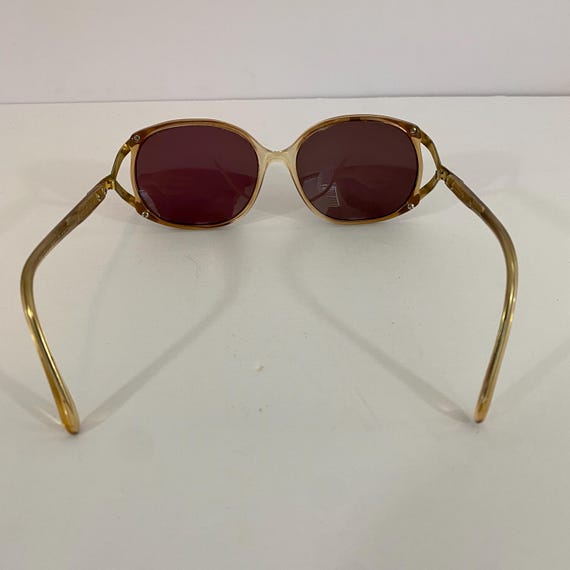 Vintage Faberge Sunglasses Gold Tortoise Frames View 4