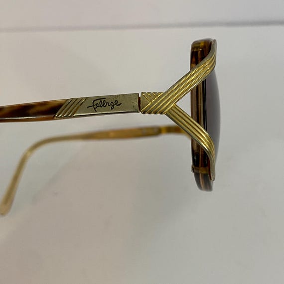 Vintage Faberge Sunglasses Gold Tortoise Frames View 3