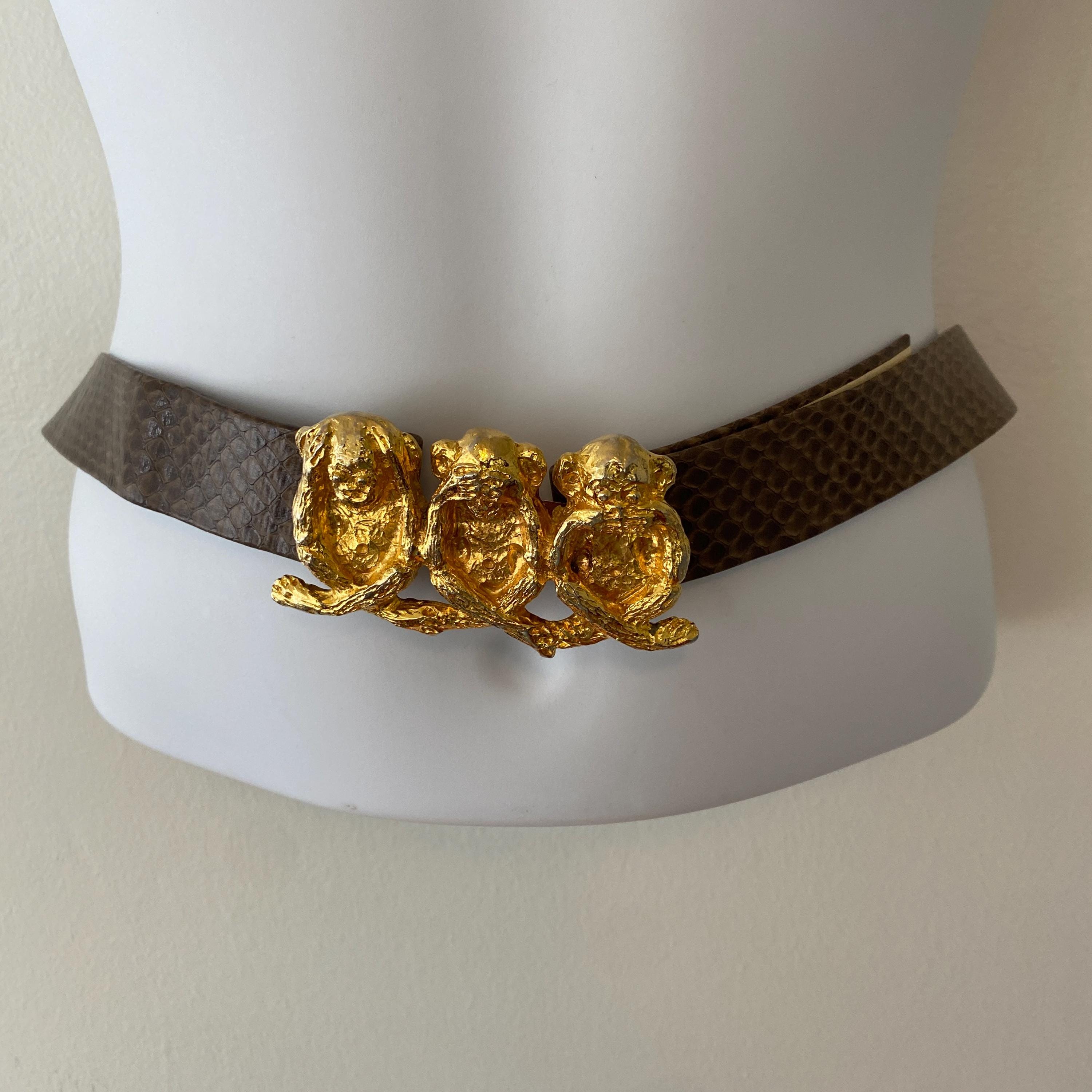 1973 Mimi Di N Three Wise Monkeys See No Evil Hear No Evil Say No Evil Buckle s-l1200.jpg main image 3