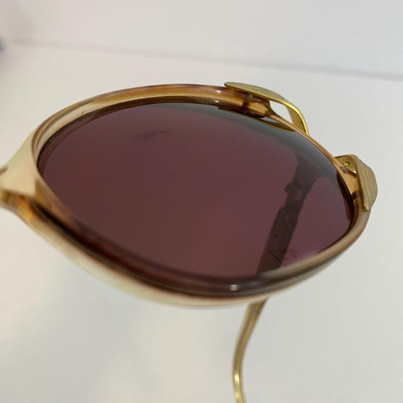 Vintage Faberge Sunglasses Gold Tortoise Frames View 5