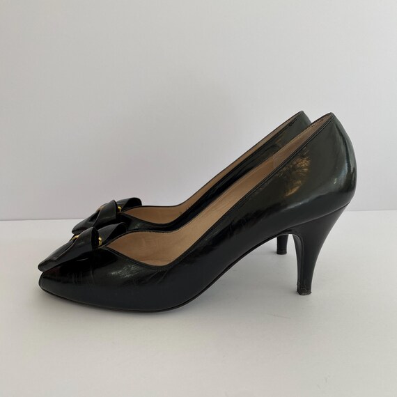 Escarpins BRUNO MAGLI Noir Talon Ouvert Bout Ouvert Pierres - Taille 6 US - Occasion Excellent état