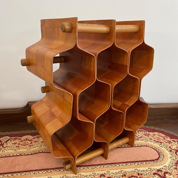 Mid Century Bentwood Wine Rack by Torsten Johansson 1960s - Etsy