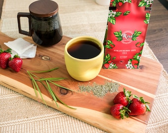 Rise Yaupon's Strawberry Zen Yaupon Holly Tea: 20 Tea Bags, Naturally Caffeinated Yaupon Holly with Real Strawberry and Lemongrass