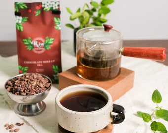 Rise Yaupon's Chocolate Mint-Up Yaupon Holly Tea:  20 Teabags, a blend of American-grown Yaupon Holly combined with Mint and Natural Flavor