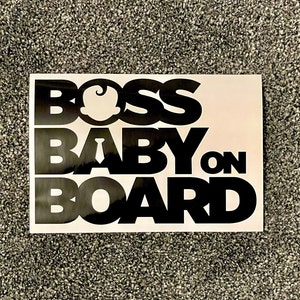 Boss Baby On Board – naklejka winylowa Kiss Cut