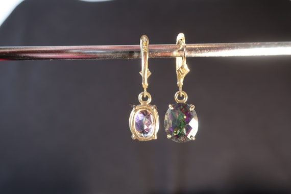 Earrings, Mystic Topaz, Topaz, 14k gold earrings - image 2