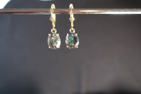 Earrings, Mystic Topaz, Topaz, 14k gold earrings - image 1