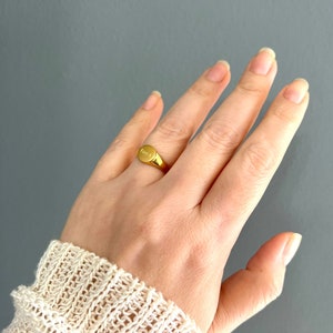 Fuck off ring, 18K pvd gold gold signet ring, fuck ring, waterproof ring, fuck you ring, beutiful non tarnish ring. image 6