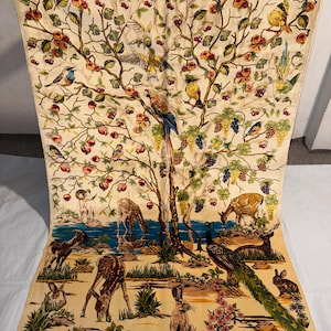 Exquisite 4x6 Persian Silk Rug - Nature & Wildlife Scene with Birds, Deer, and Floral Design, Luxury Oriental Carpet