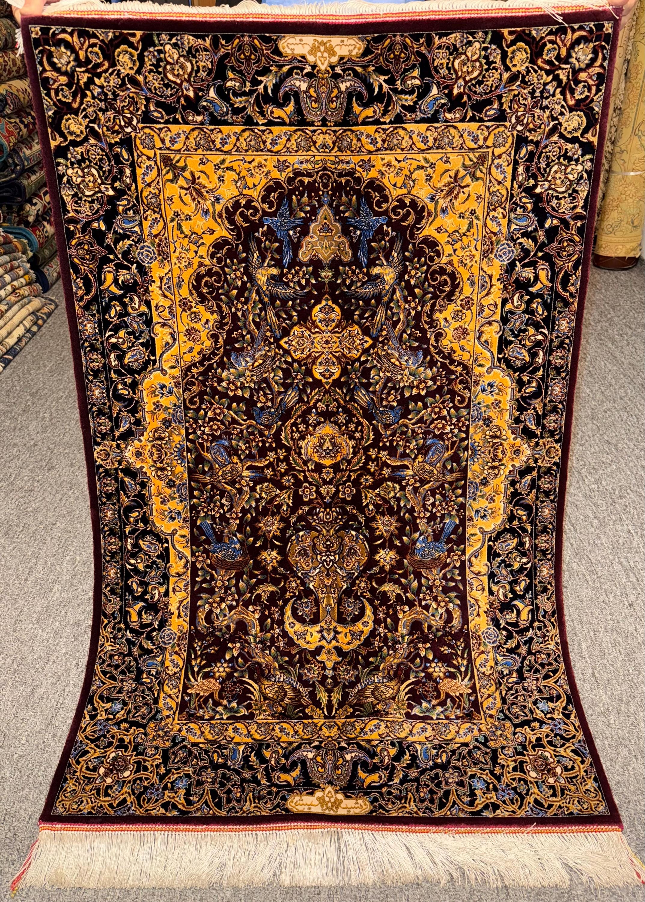 ペルシャの鳥の絨毯 - Etsy 日本